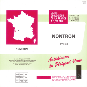 Carte géologique de Nontron (734). pdf - 2,8 Mo