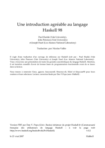 Une introduction agréable au langage Haskell 98