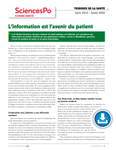 L`information est l`avenir du patient