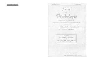 l`expérience humaine et la causalité physique