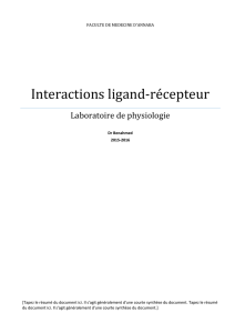 Interactions ligand