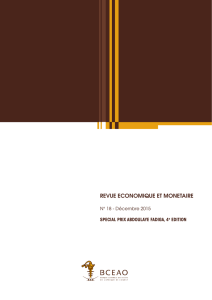 Revue économique et monétaire, N°18, Décembre 2015