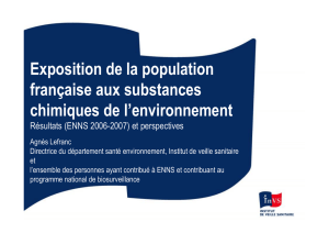 Exposition de la population française aux substances chimiques de l