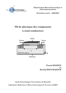 TD et DS de physique des composants à semi
