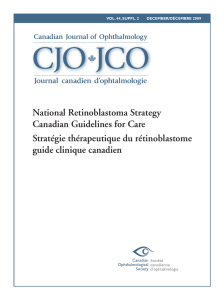 Stratégie thérapeutique du rétinoblastome : guide clinique canadien