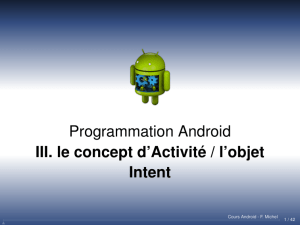 Cours Android - F. Michel