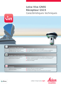 Leica Viva GNSS Récepteur GS15 Caractéristiques techniques
