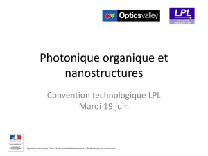 Photonique organique et nanostructures