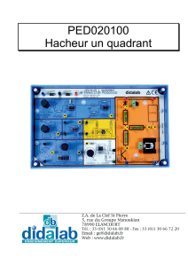 PED020100 Hacheur un quadrant TRAVAUX PRATIQUES
