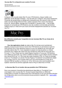Nouveau Mac Pro configuration pour système Pro