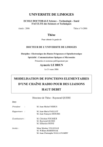 Modélisation de fonctions élémentaires d`une chaîne radio pour des