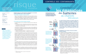 Contrôler les émanations des batteries de chariots élévateurs