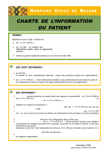 charte de l`information du patient