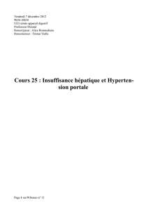Insuffisance hépatique et hypertension portale