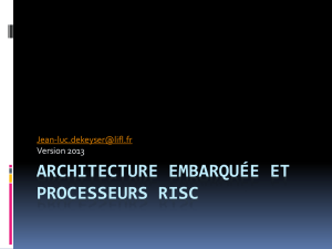 Architecture embarquée et processeurs RISC