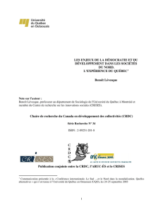 Les enjeux de la démocratie et du développement dans les sociétés
