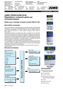 JUMO iTRON 04/08/16/32 Régulateurs compacts gérés par