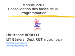 Module M2207 - Part 1 - Site de Christophe BORELLY