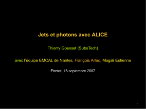 Jets et photons avec ALICE