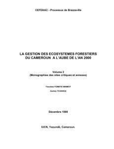 French Report - La Gestion des Ecosystemes Forestiers du