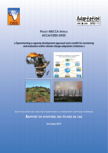 études des cas - Observatoire du Sahara et du Sahel