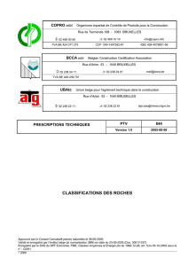 classifications des roches