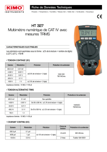 HT 327 Multimètre numérique de CAT IV avec mesures TRMS