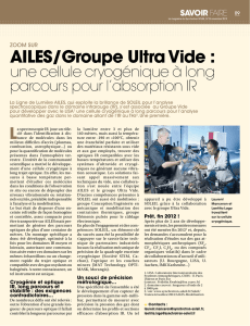AILES/Groupe Ultra Vide : une cellule cryogénique à long parcours