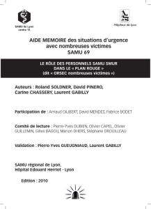 AIDE MEMOIRE des situations d`urgence avec