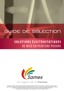 GUIDE DE SéLECTION - Sames Technologies Extranet
