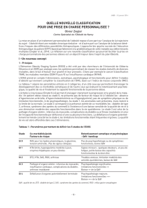 Quelle nouvelle classification pour une prise en charge personnalisée