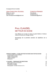 paul claudel - Compagnie Divine Comédie
