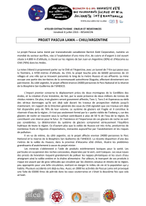 PROJET PASCUA LAMA – CHILI/ARGENTINE