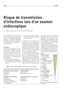 Risque de transmission d`infections lors d`un examen endoscopique