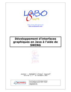 Développement d`interfaces graphiques en Java à l`aide de SWING