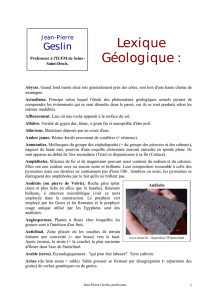 Lexique geologique J-P Geslin