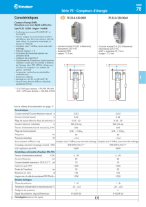Caractéristiques Série 7E - Compteurs d`énergie