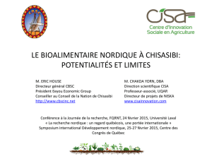 Le bioalimentaire nordique à Chisasibi : entre potentiels et défis