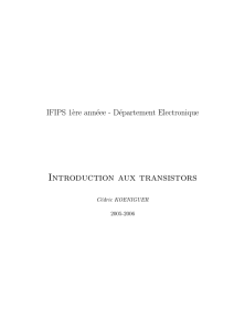 Introduction aux transistors