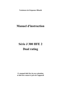 Manuel d`instruction Série J 300 HFE 2 Dual rating