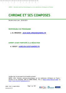 Chrome et ses composés