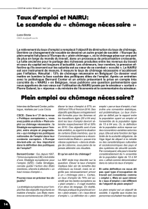 Taux d`emploi et NAIRU : Le scandale du « chômage nécessaire