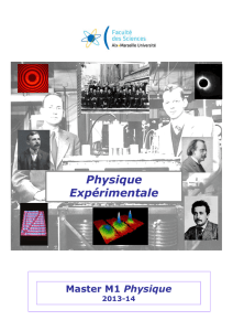Physique Expérimentale - Département de Physique