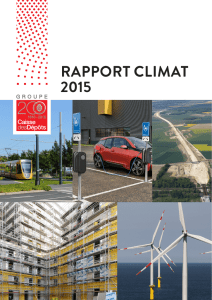 rapport climat 2015 - Groupe Caisse des Dépôts
