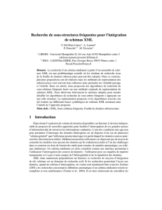 Recherche de sous-structures fréquentes pour l`intégration