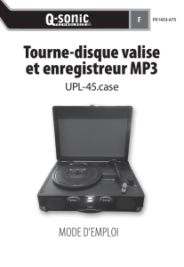 Tourne-disque valise et enregistreur MP3