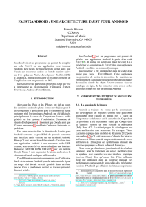 FAUST2ANDROID : UNE ARCHITECTURE FAUST POUR ANDROID