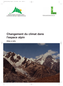 Changement du climat dans l`espace alpin