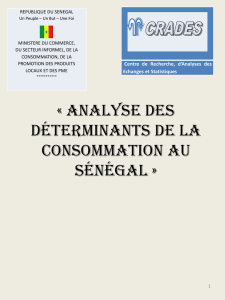 « Analyse des déterminants de la consommation au Sénégal »