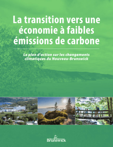 La transition vers une économie à faibles émissions de carbone